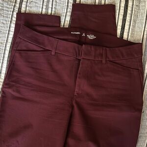 Old Navy Women's Burgundy Trousers